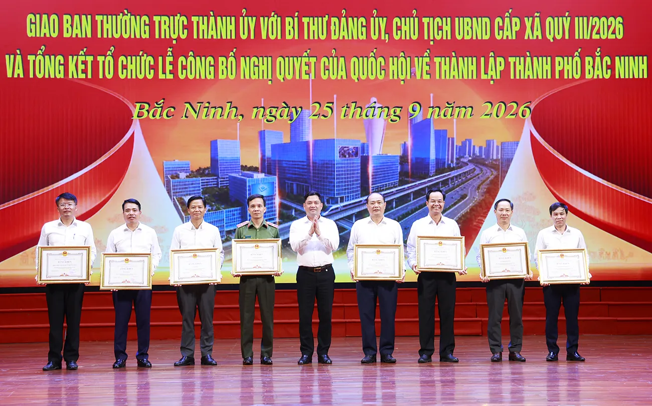 Thành ủy Bắc Ninh tổng kết tổ chức Lễ công bố Nghị quyết của Quốc hội về thành lập...