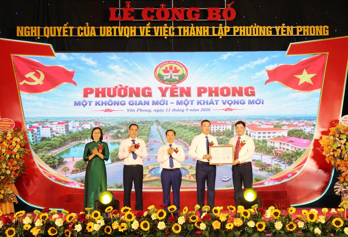 Bí thư Tỉnh ủy Nguyễn Hồng Thái: Thành lập phường Yên Phong là điểm khởi đầu cho một...