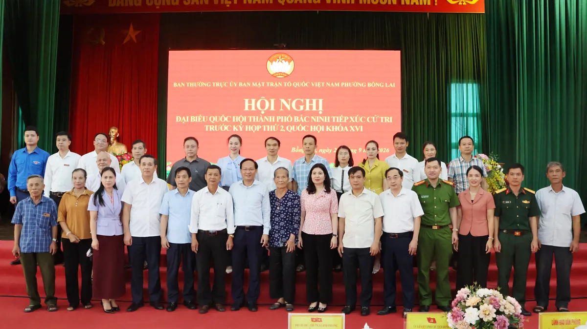 Đoàn Đại biểu Quốc hội thành phố Bắc Ninh tiếp xúc cử tri tại phường Bồng Lai