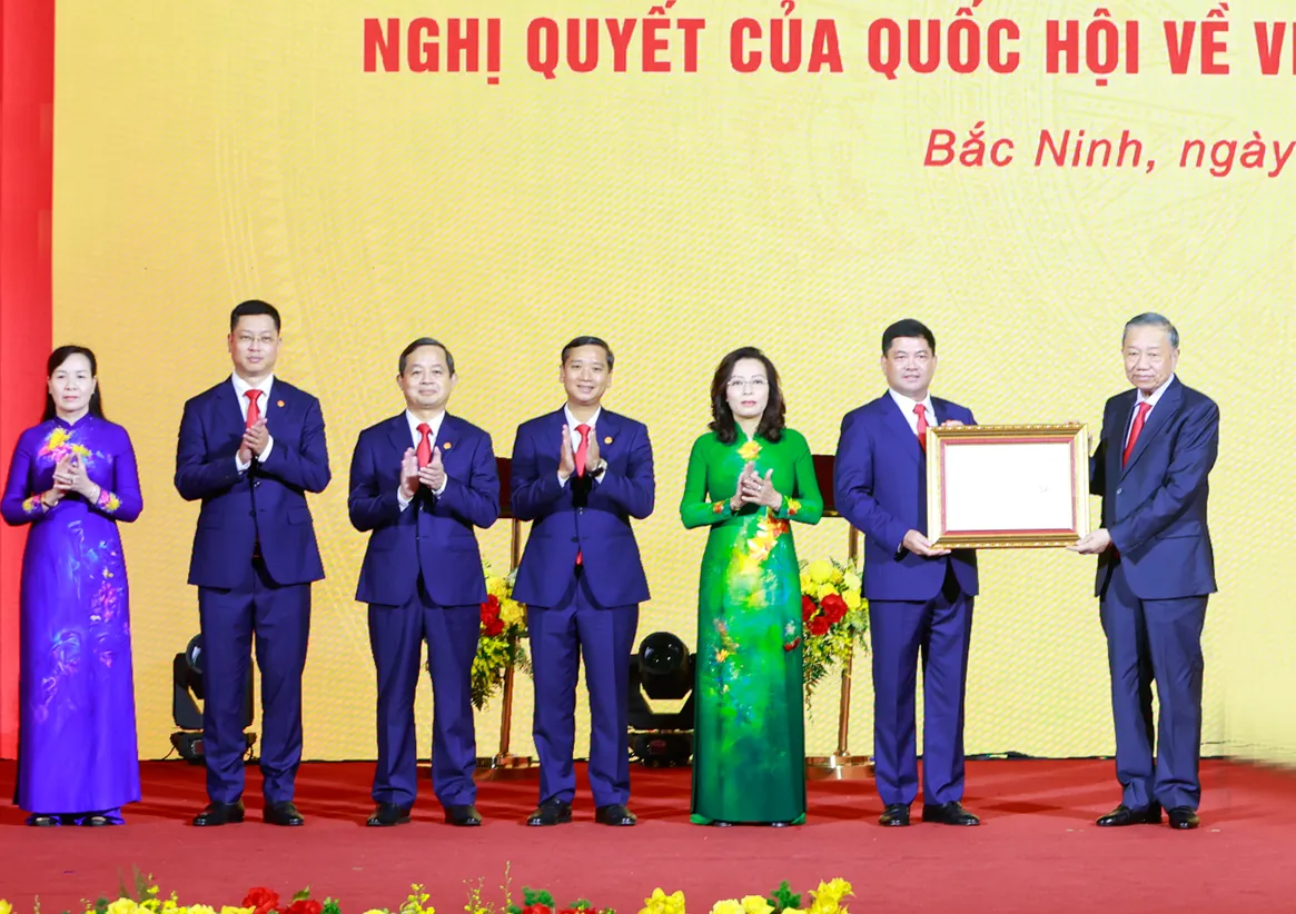 Tổng Bí thư, Chủ tịch nước Tô Lâm dự Lễ công bố thành lập thành phố Bắc Ninh và đón...