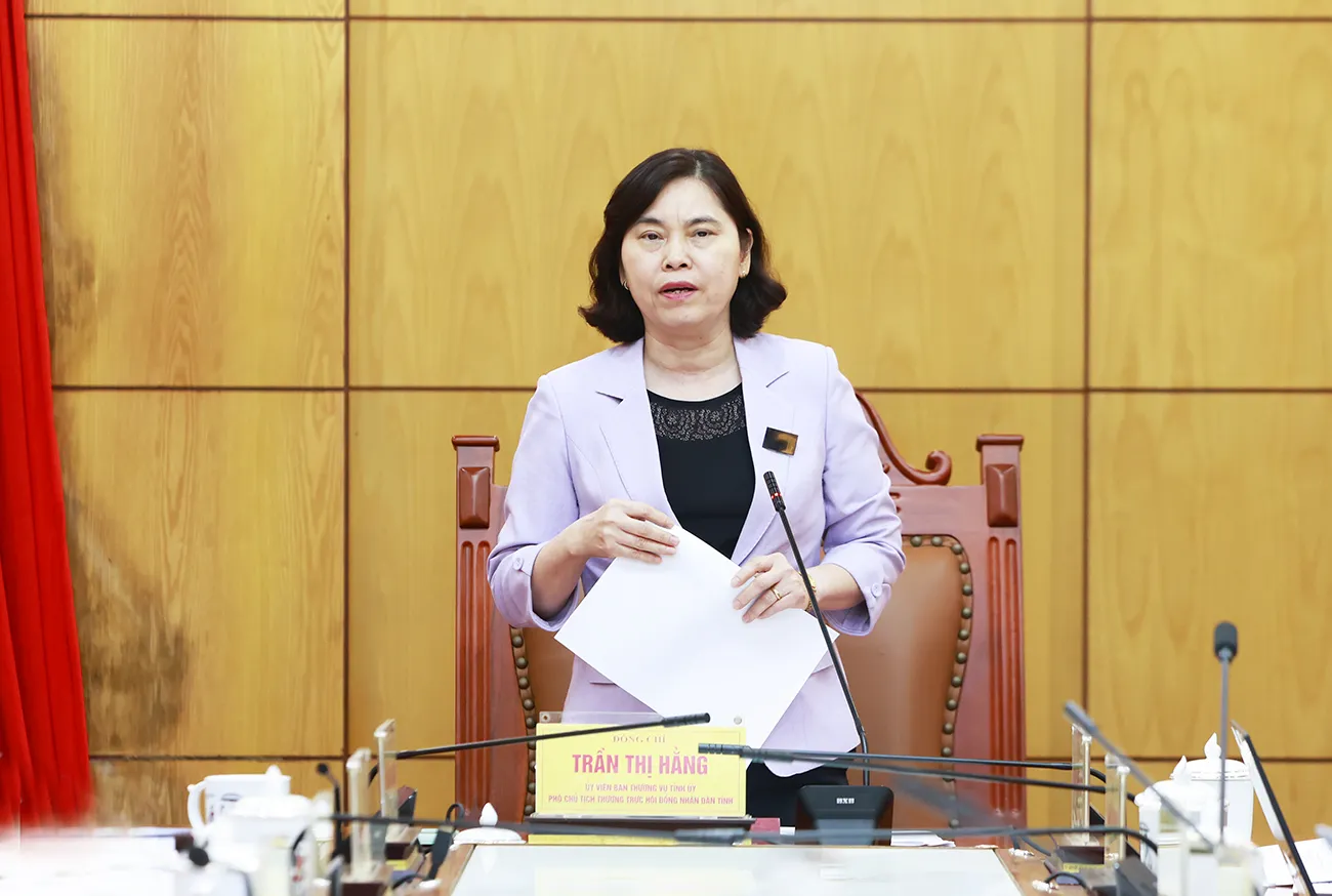 Thường trực HĐND tỉnh thống nhất chương trình Kỳ họp thứ 4 (kỳ họp chuyên đề) HĐND...