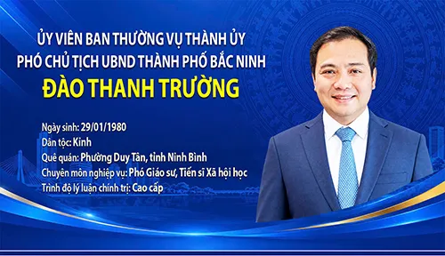 [Infographic] Chân dung tân Phó Chủ tịch UBND thành phố Bắc Ninh Đào Thanh Trường